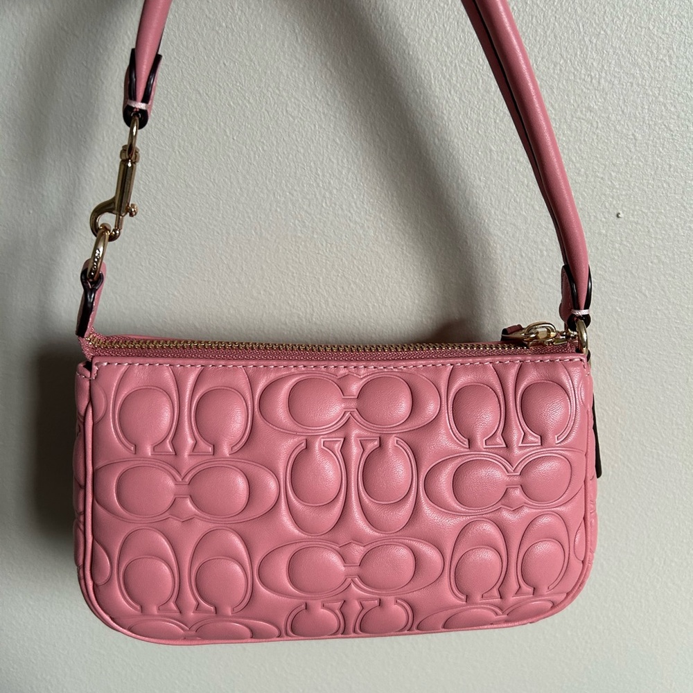 Coach Nolita 19 Pink Quilted Leather Signature C Shoulder Bag Excellent - Picture 3 of 10